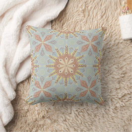 Sol Mandala Blek Blue Dekorativ kudde