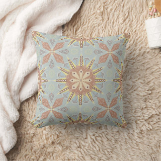Sol Mandala Blek Blue Dekorativ kudde