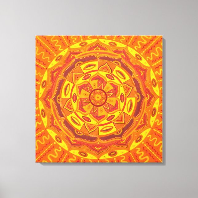 Sol Mandala Canvastryck (Framsida)