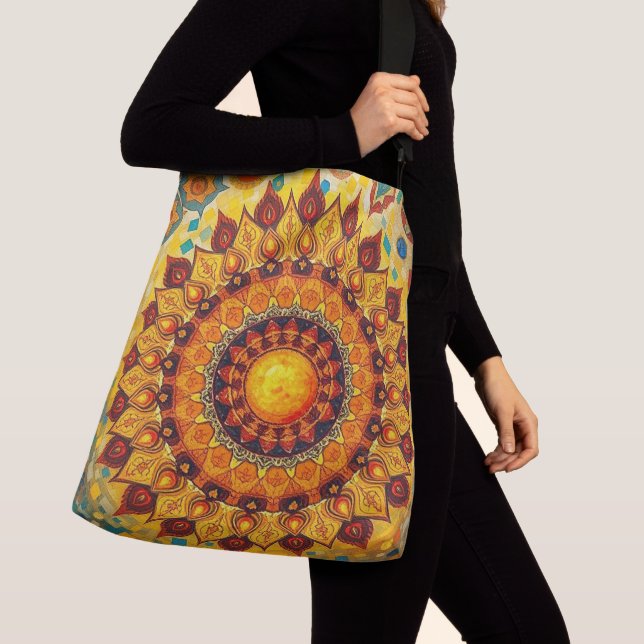 Sol Mandala - Crossbody Bag, Tote Bag Axelväska (Närbild)