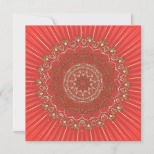 Sol Mandala - gratulationskort, inbjudan, Julkort