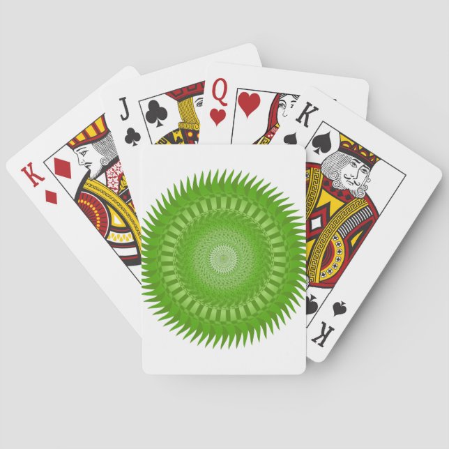 Sol Mandala grön Casinokort (Baksidan)