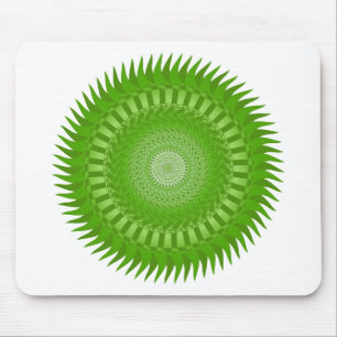 Sol Mandala grön Musmatta