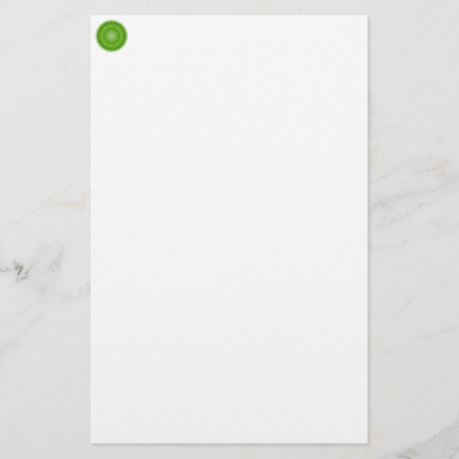 Sol Mandala grönt Brevpapper (Framsida)