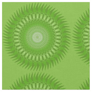 Sol Mandala grönt Tyg
