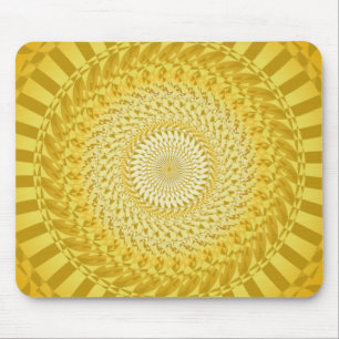 Sol Mandala i Gult Musmatta