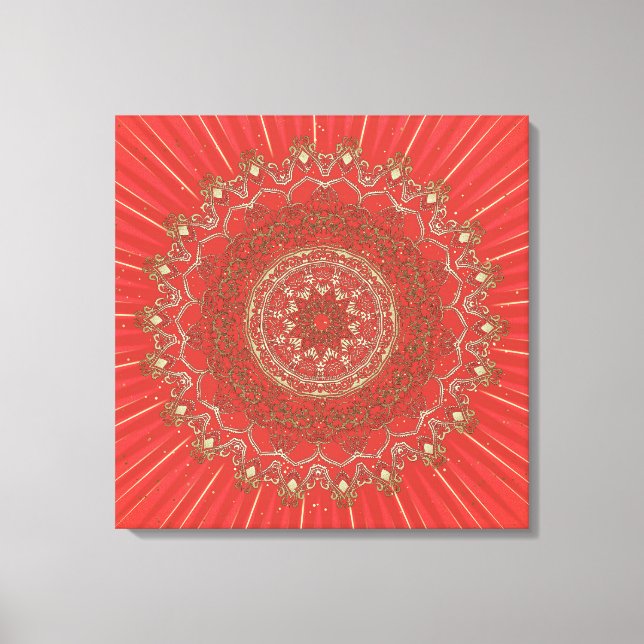 Sol Mandala - Wrapped Canvas (Framsida)