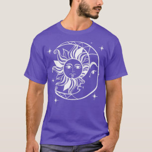 Sol Måne Alchemy Astrology Witchy Gothy Design T Shirt