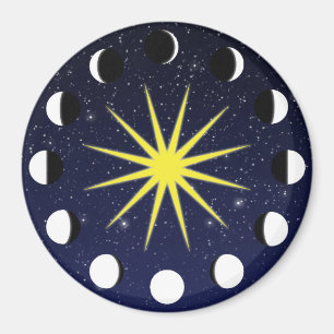 Sol, Måne-faser och stjärnor Magnet