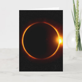 Sol & måne för sol- förmörkelse mörk kort
