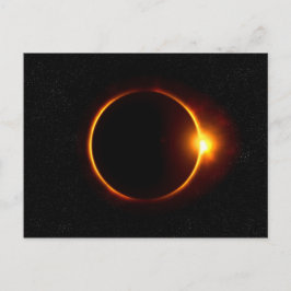 Sol & måne för sol- förmörkelse mörk vykort