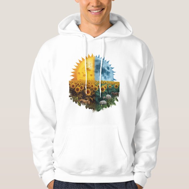 Sol & Måne  Hoodie (Framsida)