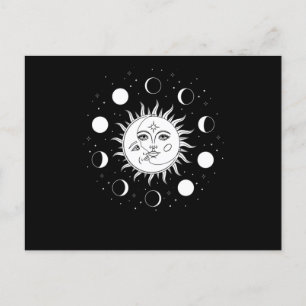 Sol Måne Occult Vykort