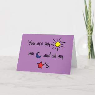 Sol-Måne och-Stars- Helgkort