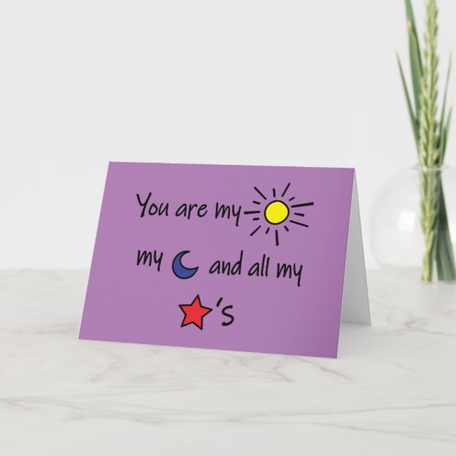 Sol-Måne och-Stars- Helgkort (Framsida)