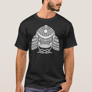 Sol måne Samuraj hjälm T Shirt