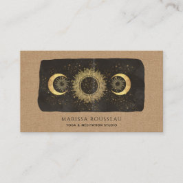 Sol Måne Stars Celestial Yoga Studio Visitkort