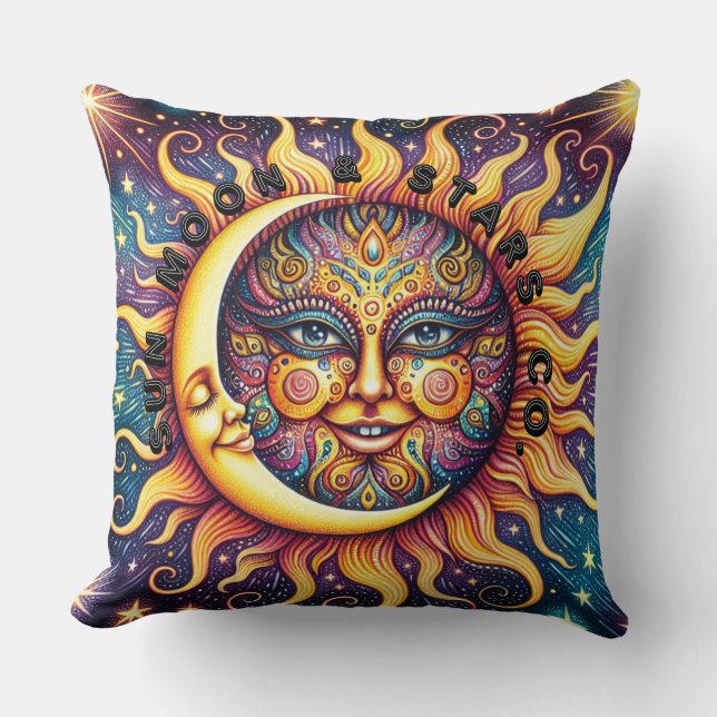 Sol, Måne & Stars Co. Kudde (Framsida)