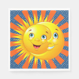 Sol Måne Stars Pappra blöjor Pappersservett