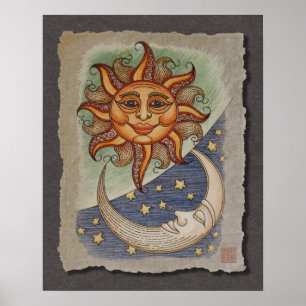 Sol Måne & Stjärnor Poster
