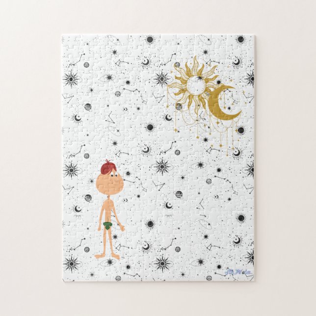 sol måne stjärnor pussel (Vertikal)