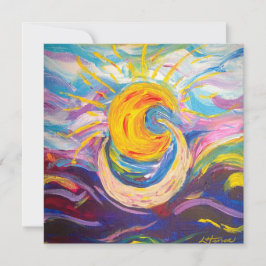 "Sol & Måne" - uppmuntrande platskort Anteckningskort