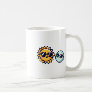 Sol Måne-vänner totalt Solar Eclipse 2024 Boys Gir Kaffemugg
