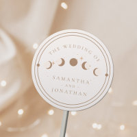 Sol & Måne Whimsical Hand plockade Celestial Bröll