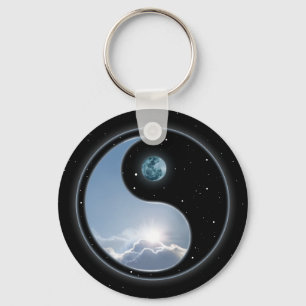 Sol-Måne Yin-Yang Nyckelring