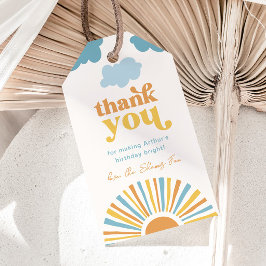 Sol Märkre på födelsedagen Tack Presentetikett