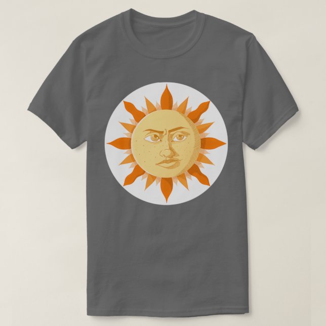 Sol med Ansikte T Shirt (Design framsida)