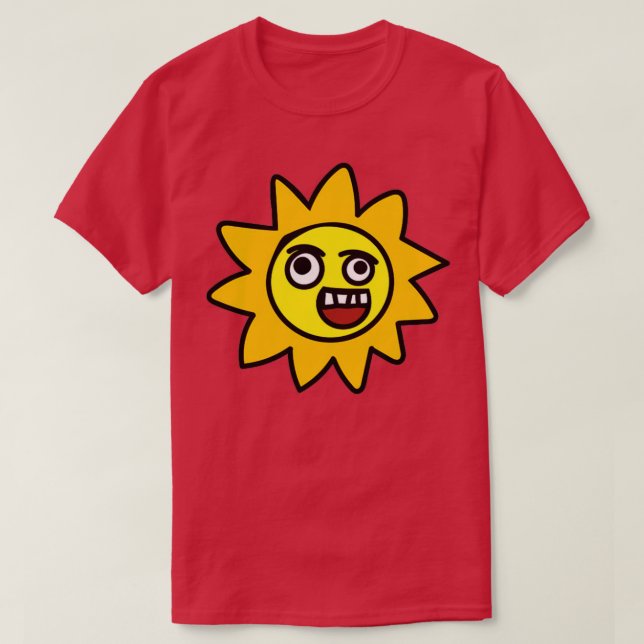 Sol med Ansikte T Shirt (Design framsida)