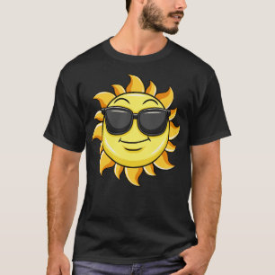 sol med sol-glasögon vid solsken lycklig sol t shirt