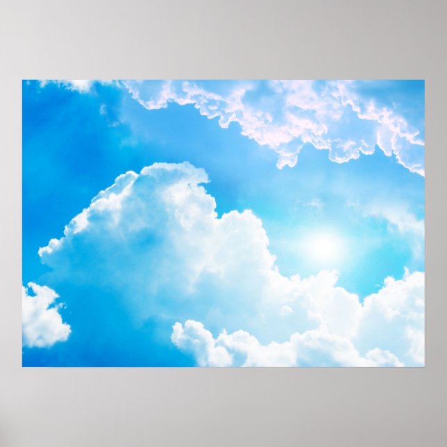 Sol mellan moln poster (Framsidan)