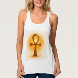 Sol och Ankh: Ljuset och Immortali Linne Med Racerback