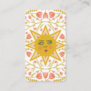 Sol och Blommar Vines Elegant Illustrated White Visitkort