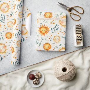 Sol och blommor baby-presenter Pappra Presentpapper