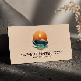 Sol och havs-lugnande livcoach, meditation visitkort