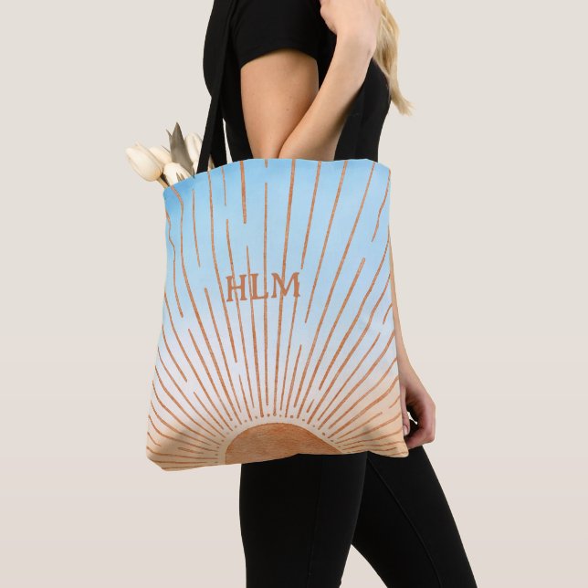 Sol och Himmel Personlig Tote Bag Tygkasse (Närbild)