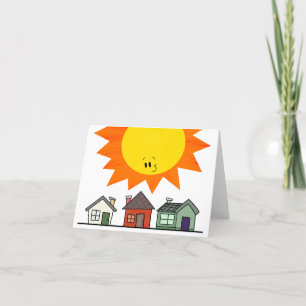 Sol och hus kort