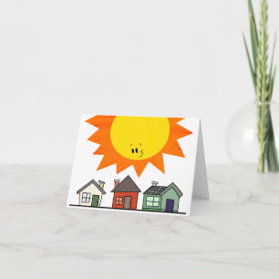 Sol och hus kort