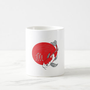 sol och Koi-fisken Kaffemugg