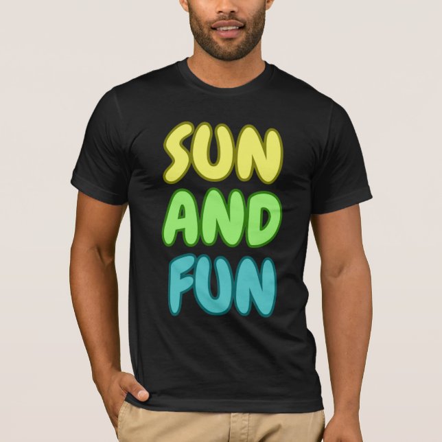 Sol Och Kul Kortärmad T-Shirt (Framsida)