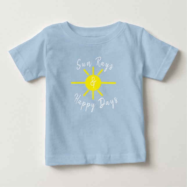 Sol och lycklig dagar t shirt (Framsida)