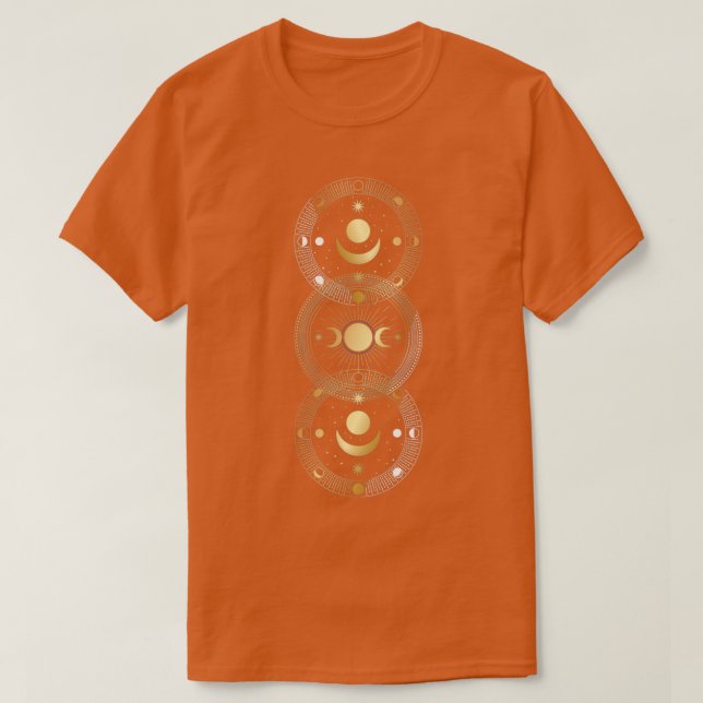 sol och måne 1 Black T Shirt (Design framsida)