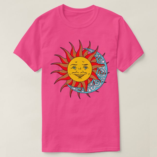 Sol och Måne Alchemical Giftermål T Shirt (Design framsida)