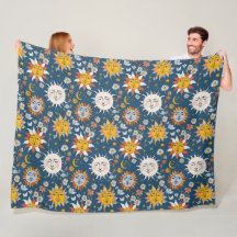 Sol och måne blommor i blåa och gula nyanser