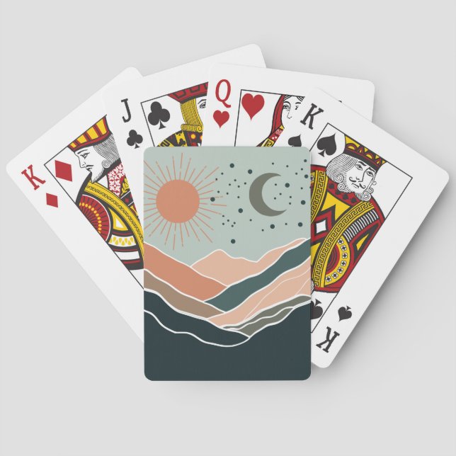 Sol och Måne Casinokort (Baksidan)