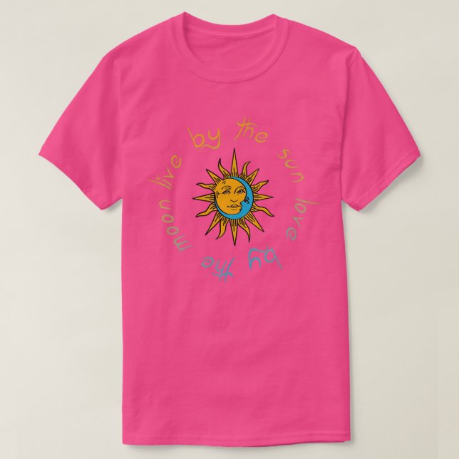 Sol och Måne Celestial Boho  T Shirt (Design framsida)