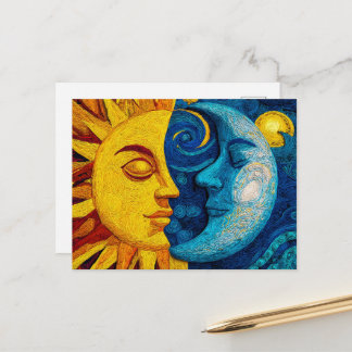 Sol Och Måne - Design 1 Helg Vykort